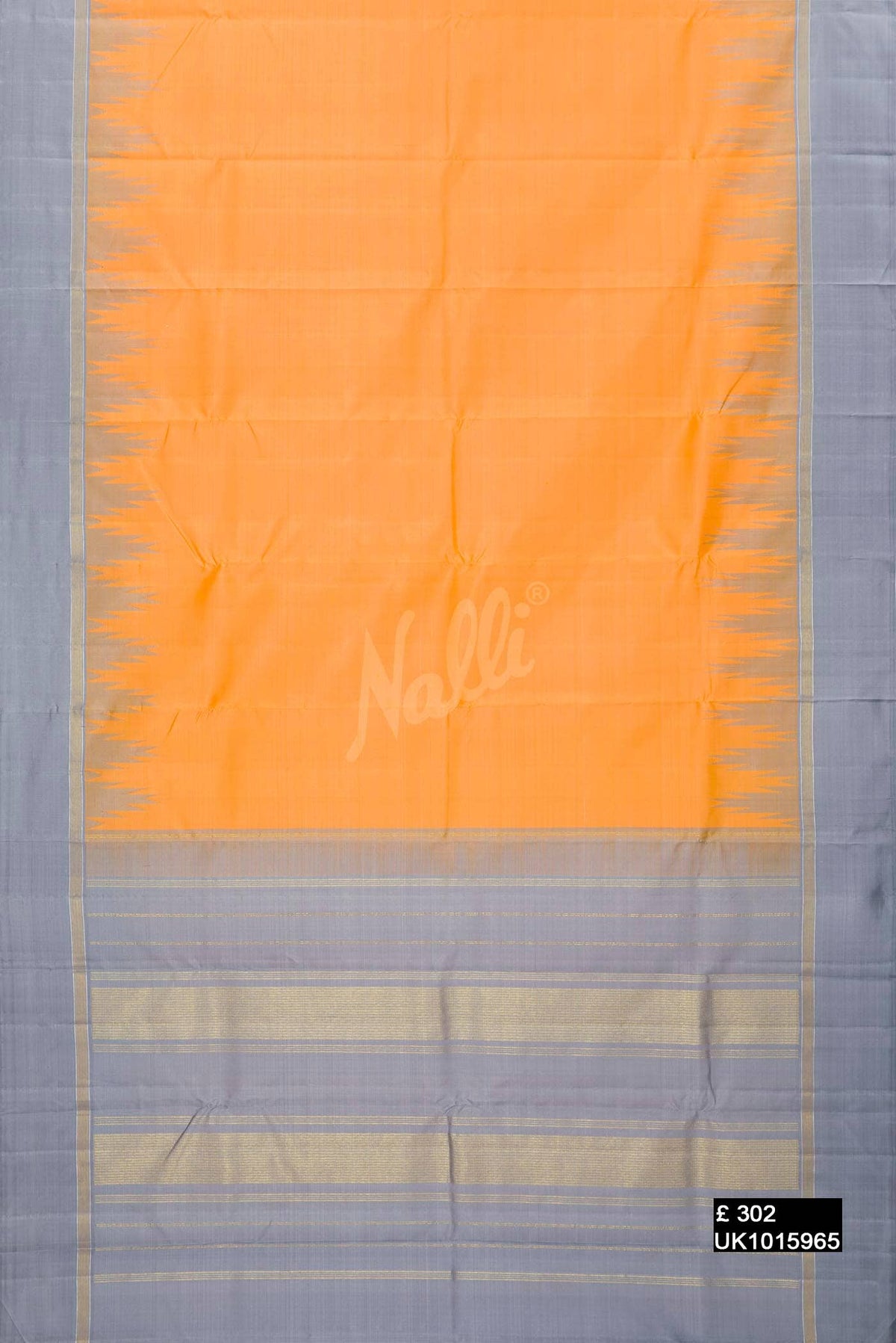 Orange Kanchipuram Silk Saree