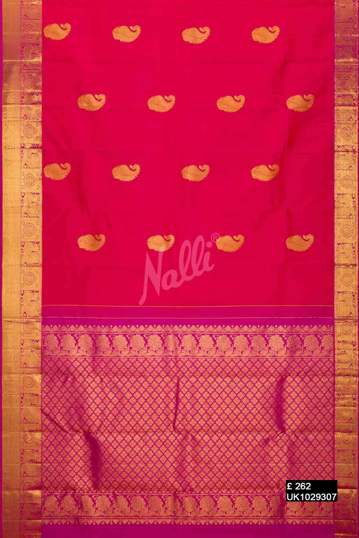 Orange Kanchipuram Silk Saree