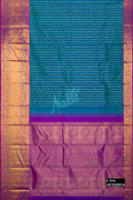 Peacock Blue Kanchipuram Silk Saree