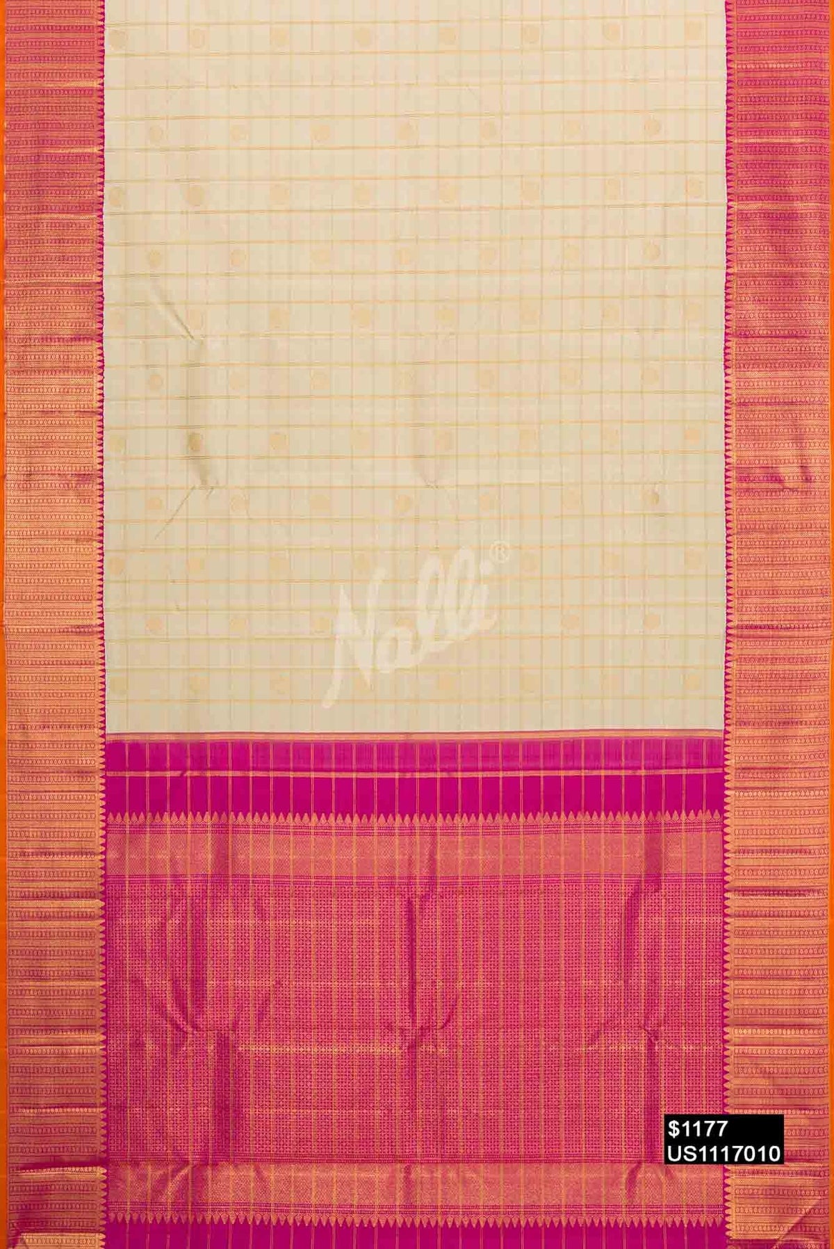 Sandal Kanchipuram Silk Saree