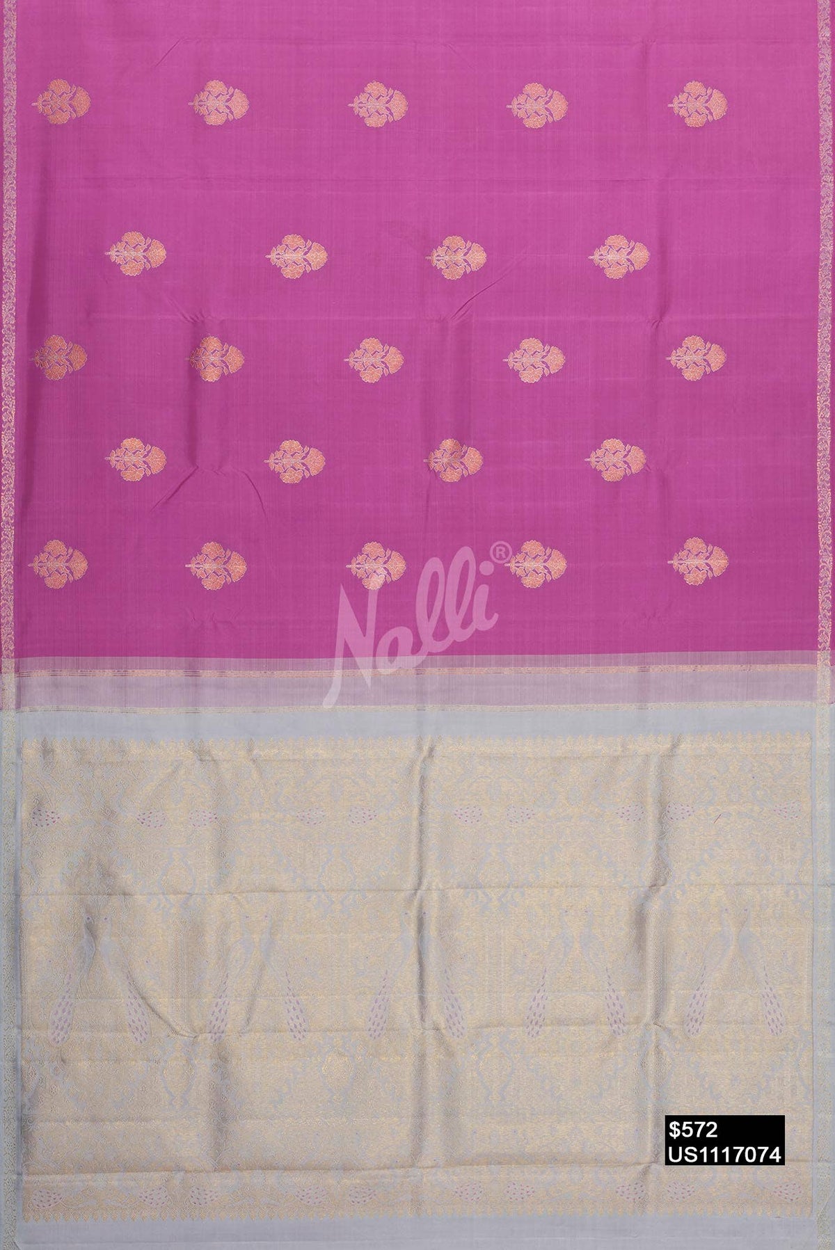 Pink Kanchipuram Silk Saree