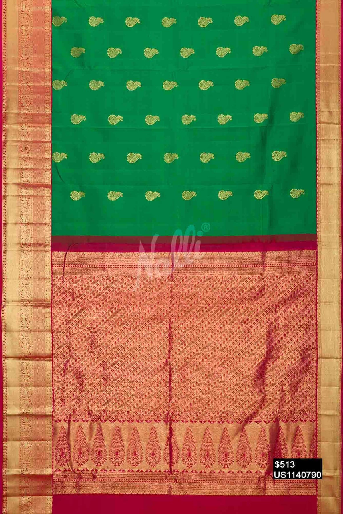 Green Kanchipuram Silk Saree