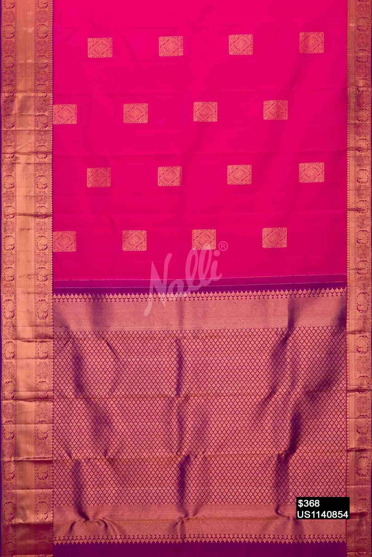 Pink Kanchipuram Silk Saree