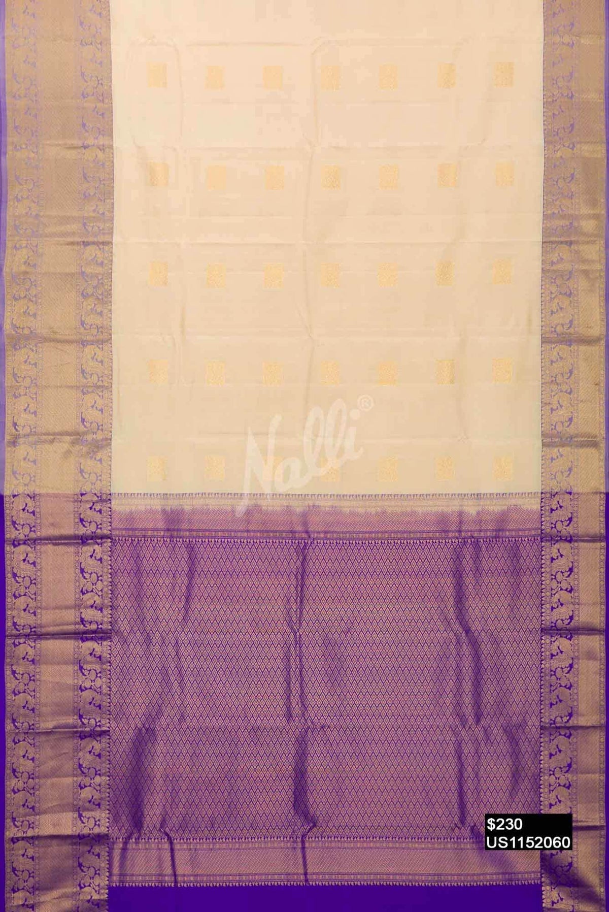 Sandal Kanchipuram Silk Saree