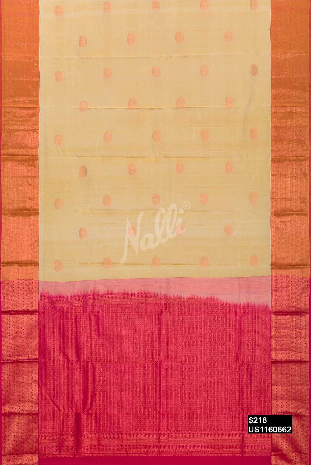 Sandal Kanchipuram Silk Saree