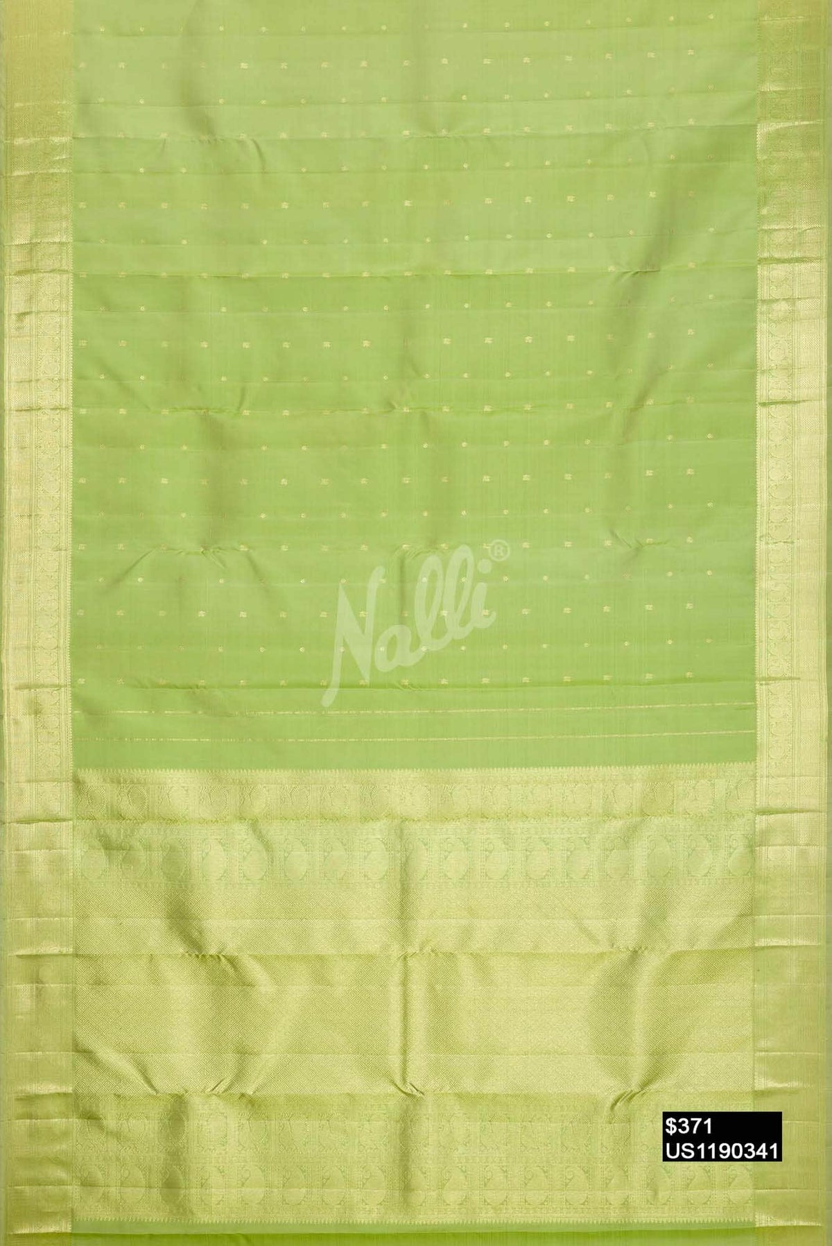 Pista Green Kanchipuram Silk Saree
