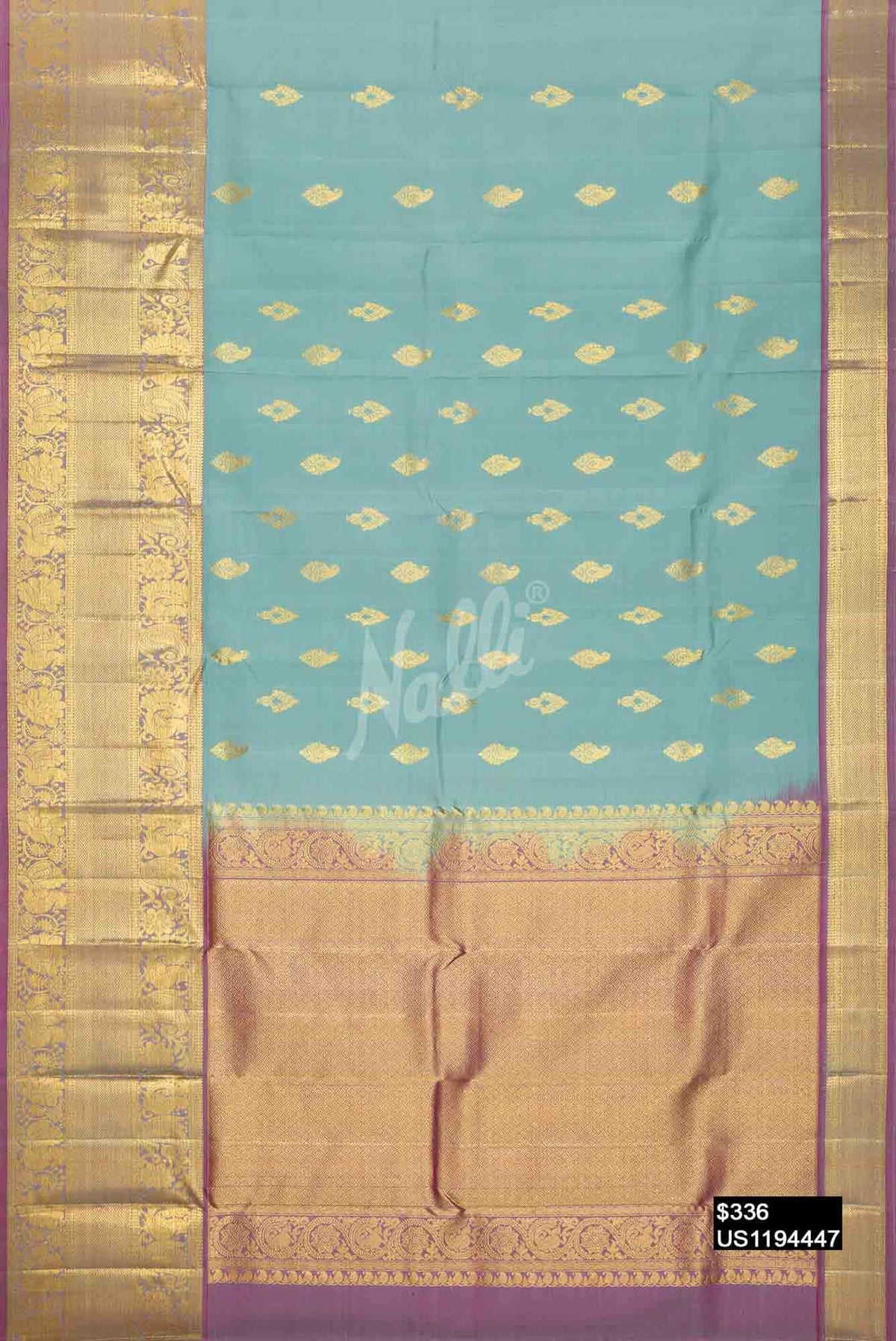 Grey Kanchipuram Silk Saree