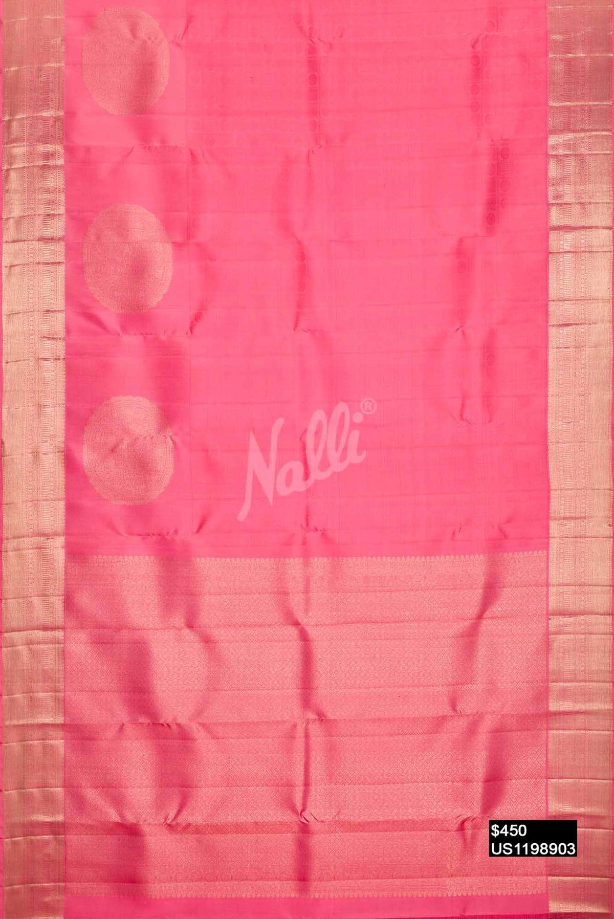 Pink Kanchipuram Silk Saree