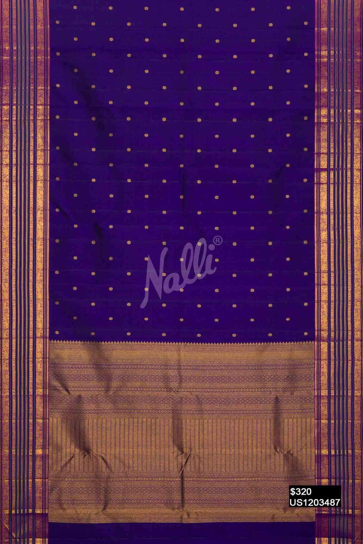 Royal Blue Kanchipuram Silk Saree