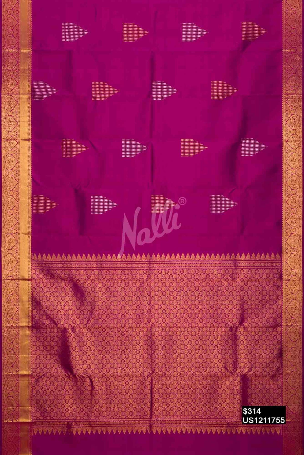 Purple Kanchipuram Silk Saree