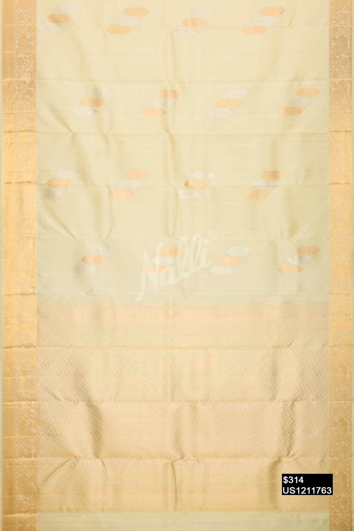 Sandal Kanchipuram Silk Saree