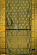 Bottle Green Kanchipuram Silk Saree