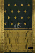 Bottle Green Kanchipuram Silk Saree
