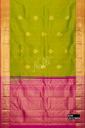 Parrot Green Kanchipuram Silk Saree