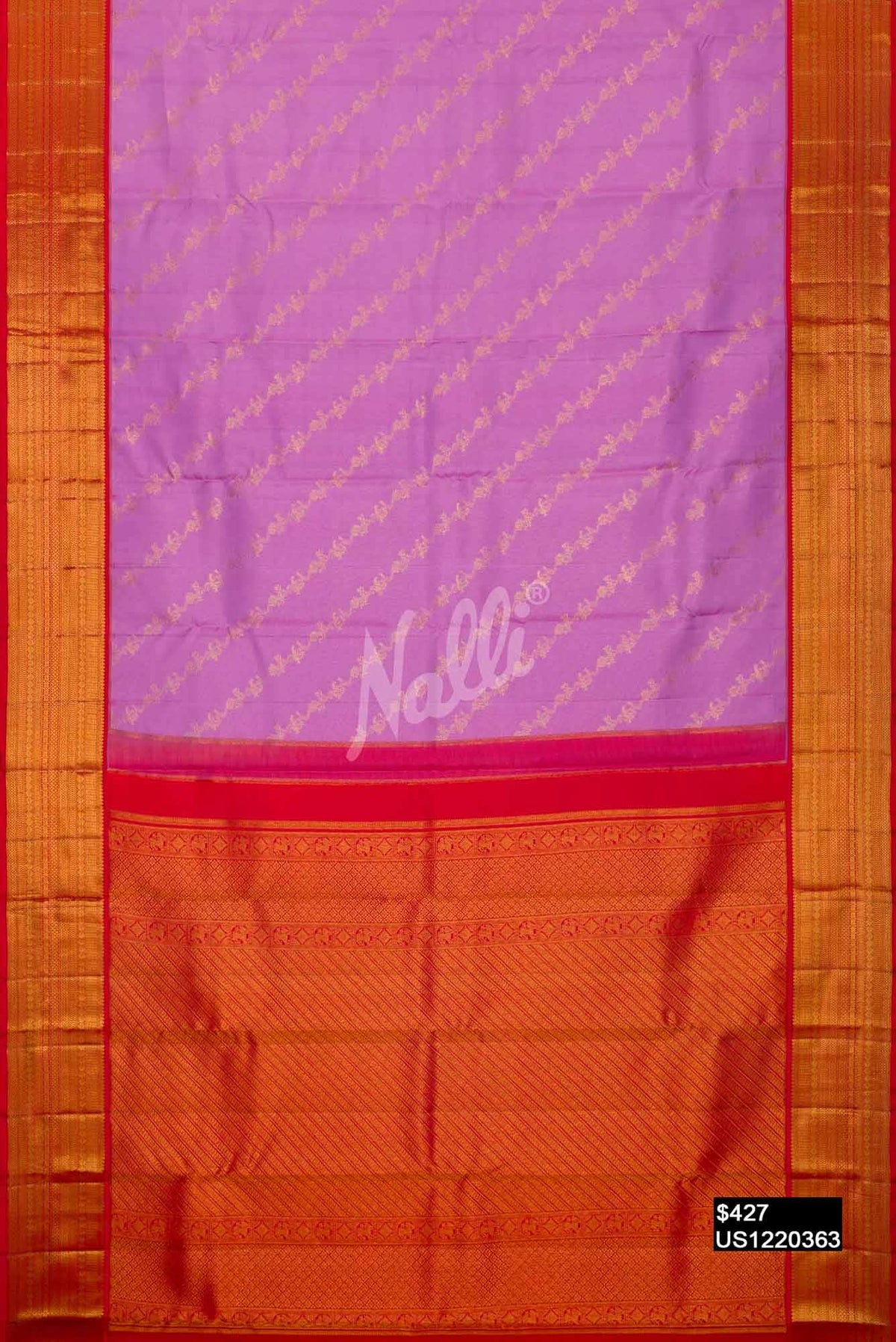 Lavender Kanchipuram Silk Saree