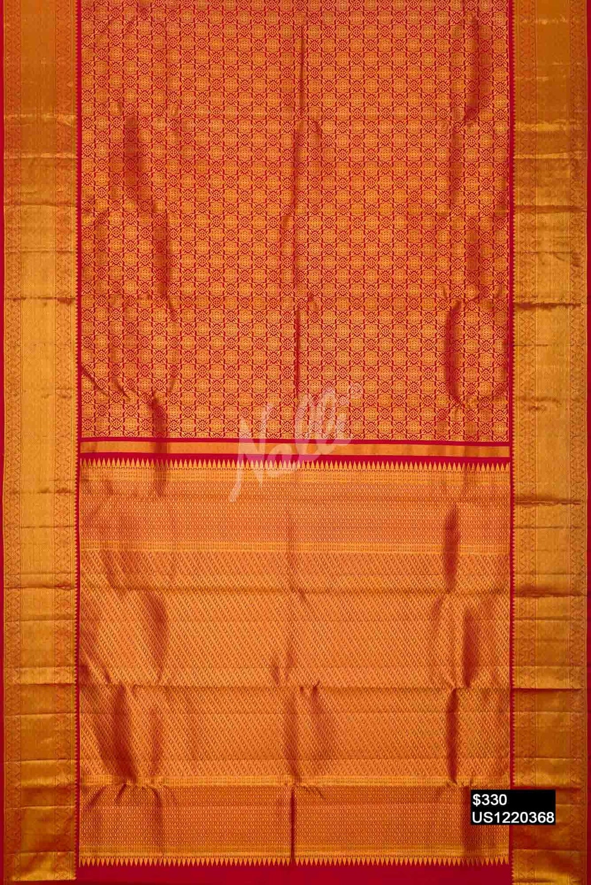 Maroon Kanchipuram Silk Saree