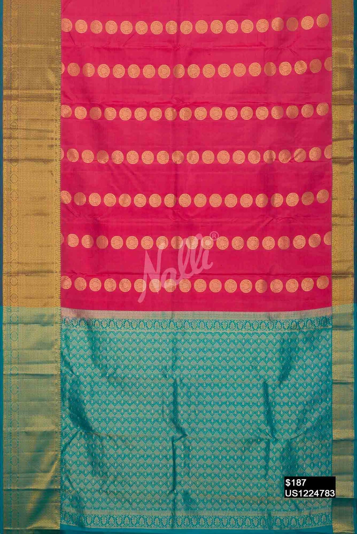 Pink Kanchipuram Silk Saree