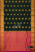 Bottle Green Kanchipuram Silk Saree