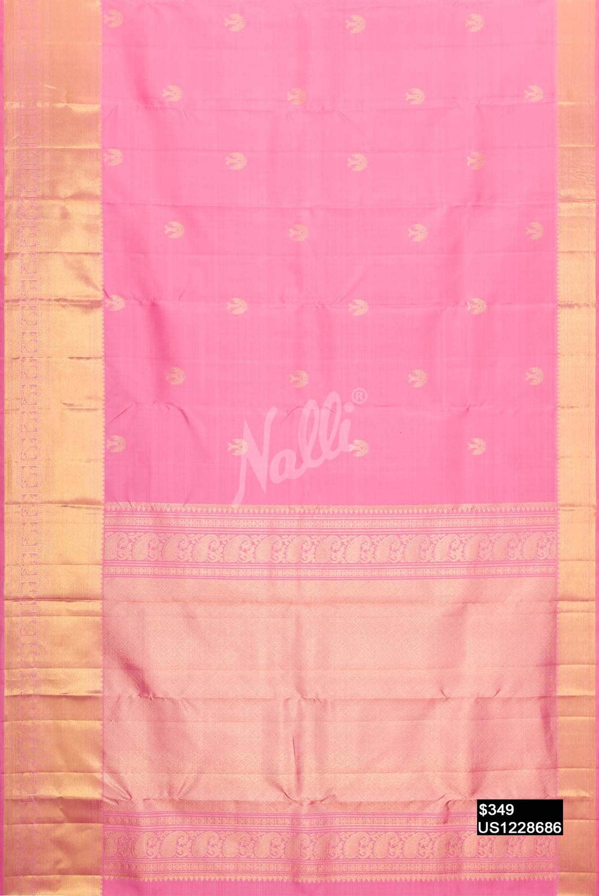 Pink Kanchipuram Silk Saree
