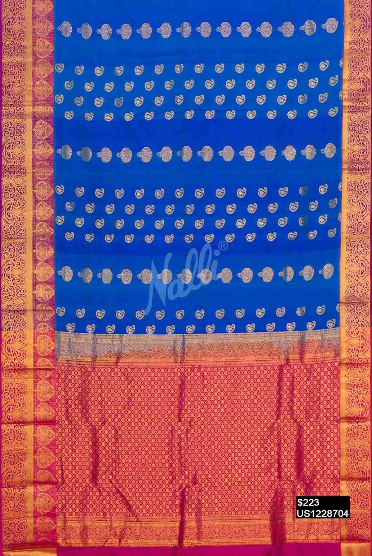 Royal Blue Kanchipuram Silk Saree