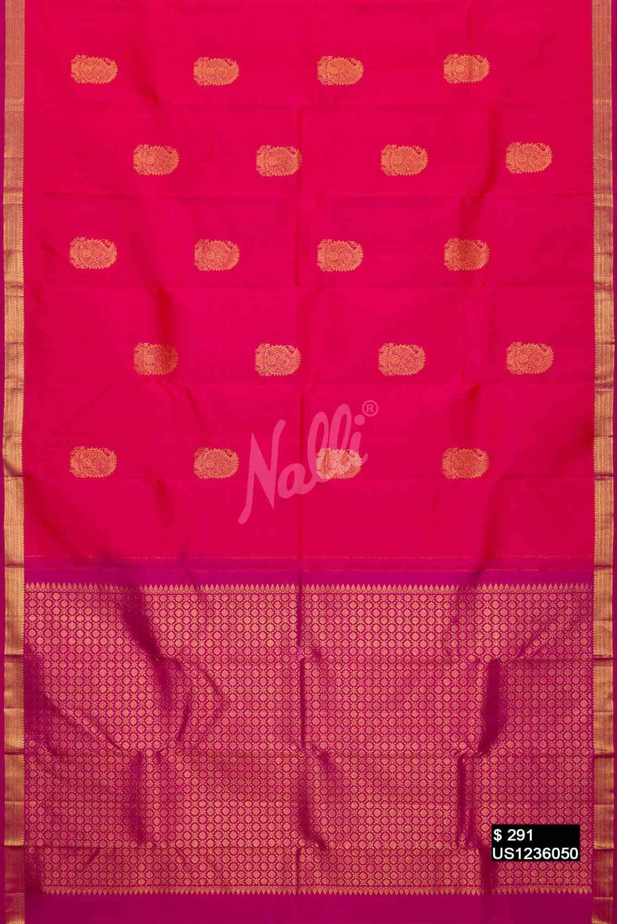 Orange Kanchipuram Silk Saree