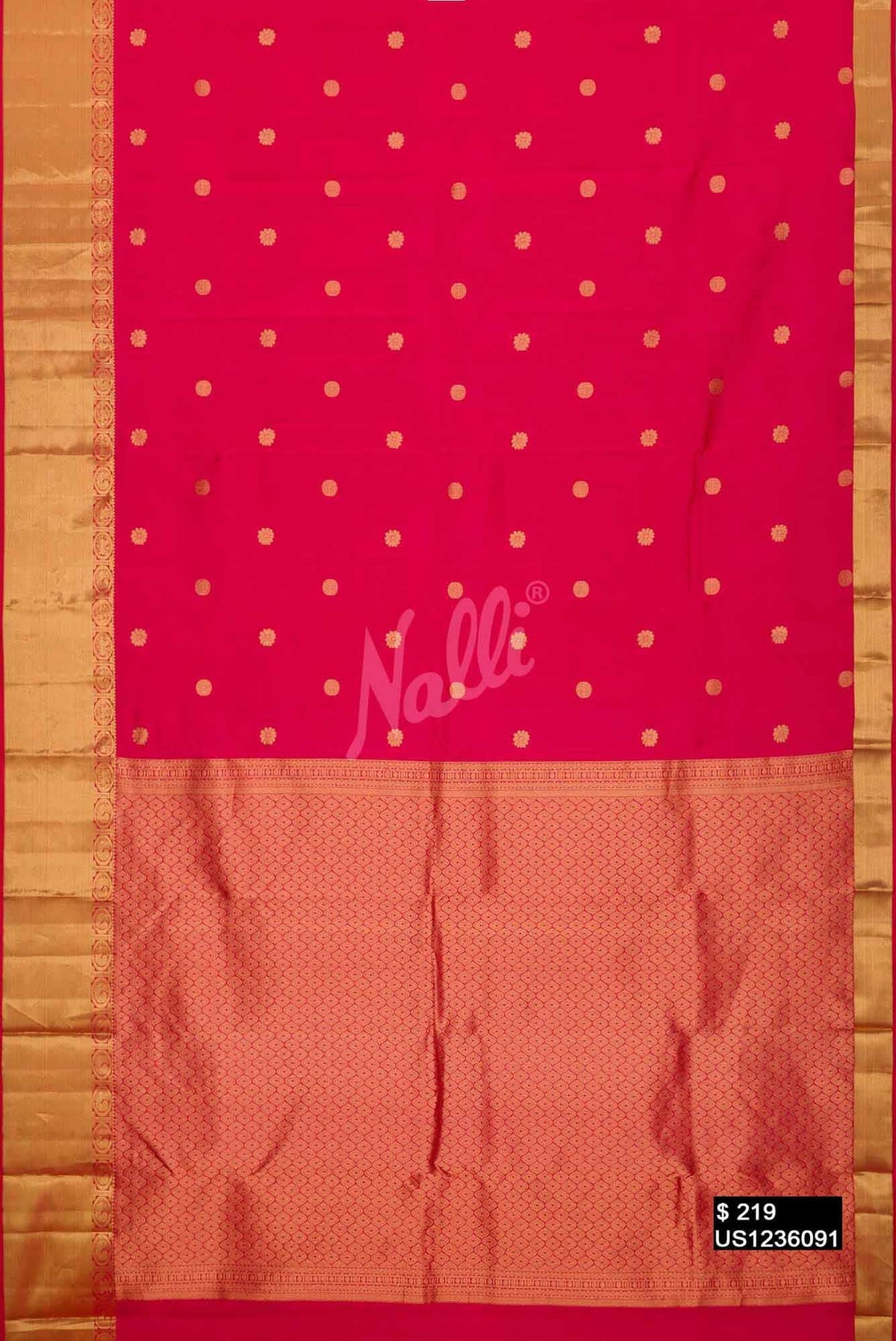 Imperial Pink Kanchipuram Silk Saree