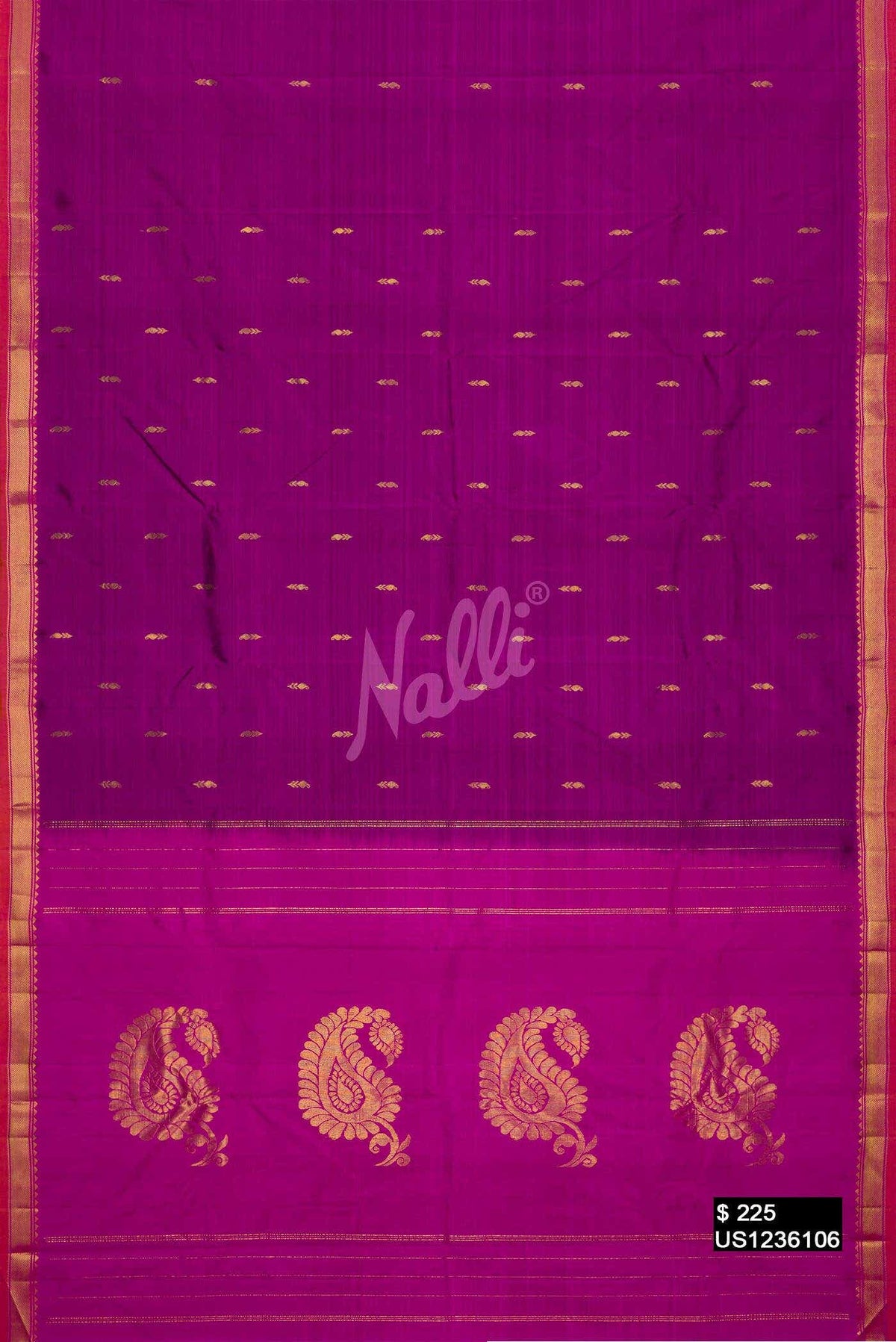 Purple Kanchipuram Silk Saree