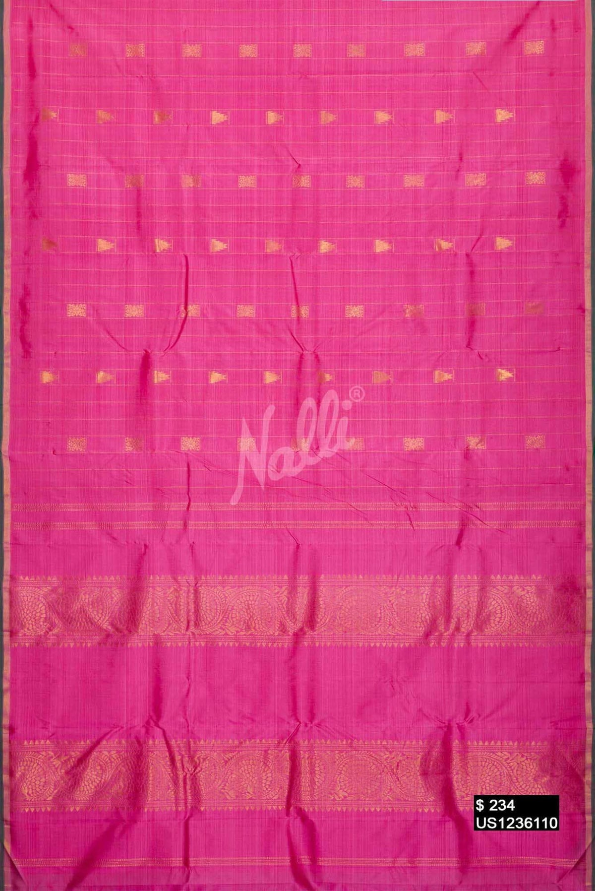 Pink Kanchipuram Silk Saree