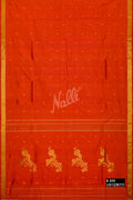 Orange Kanchipuram Silk Saree