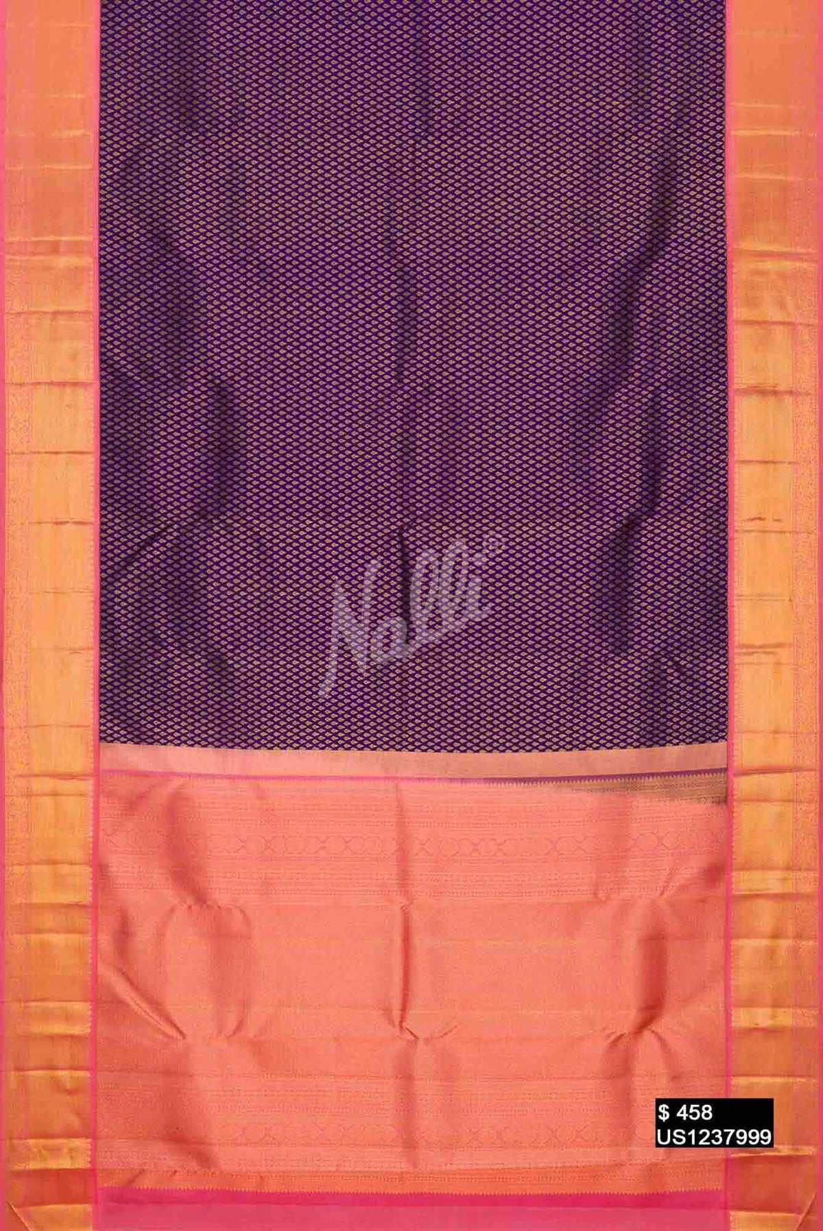 Navy Blue Kanchipuram Silk Saree