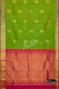 Parrot Green Kanchipuram Silk Saree