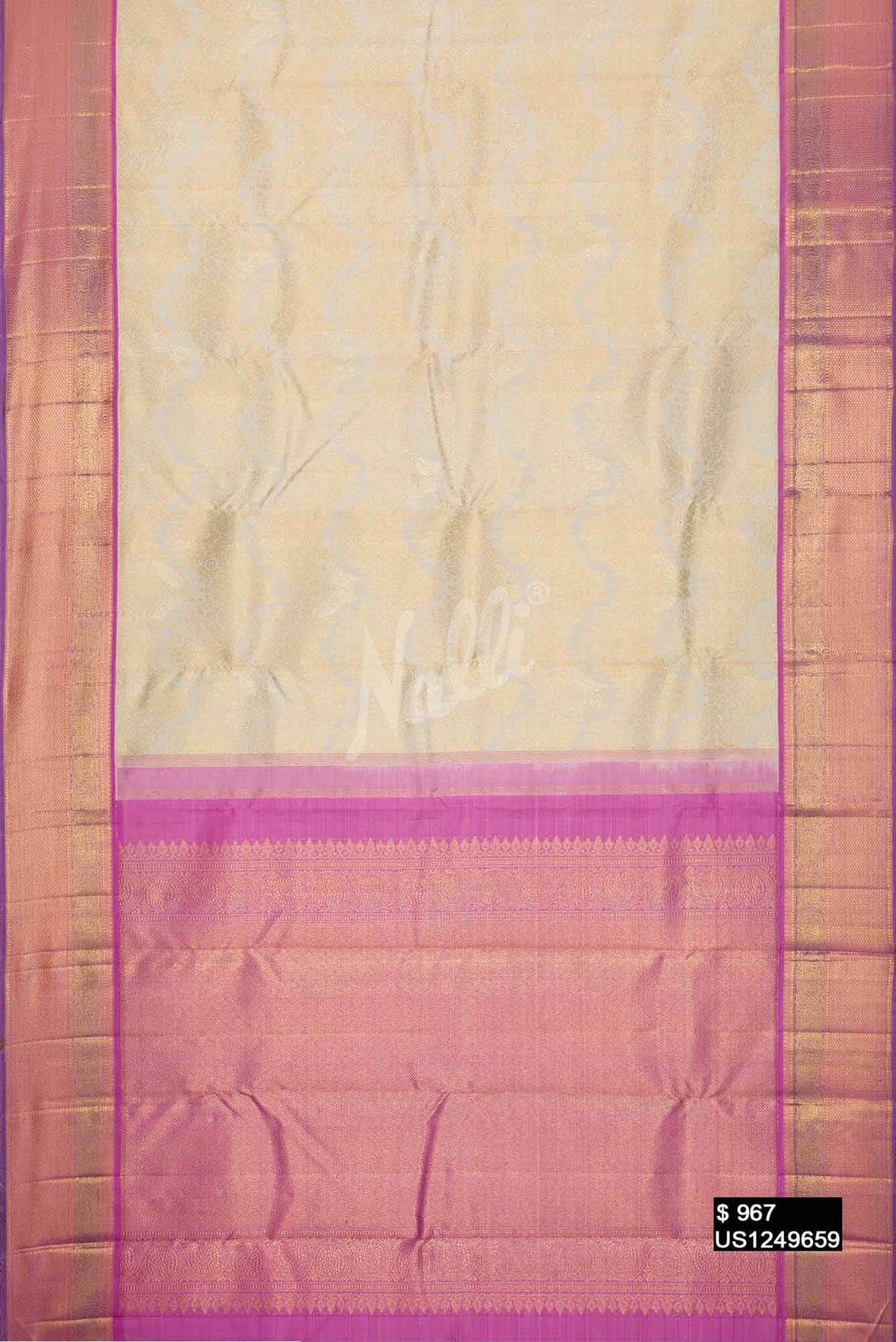 Sandal Kanchipuram Silk Saree