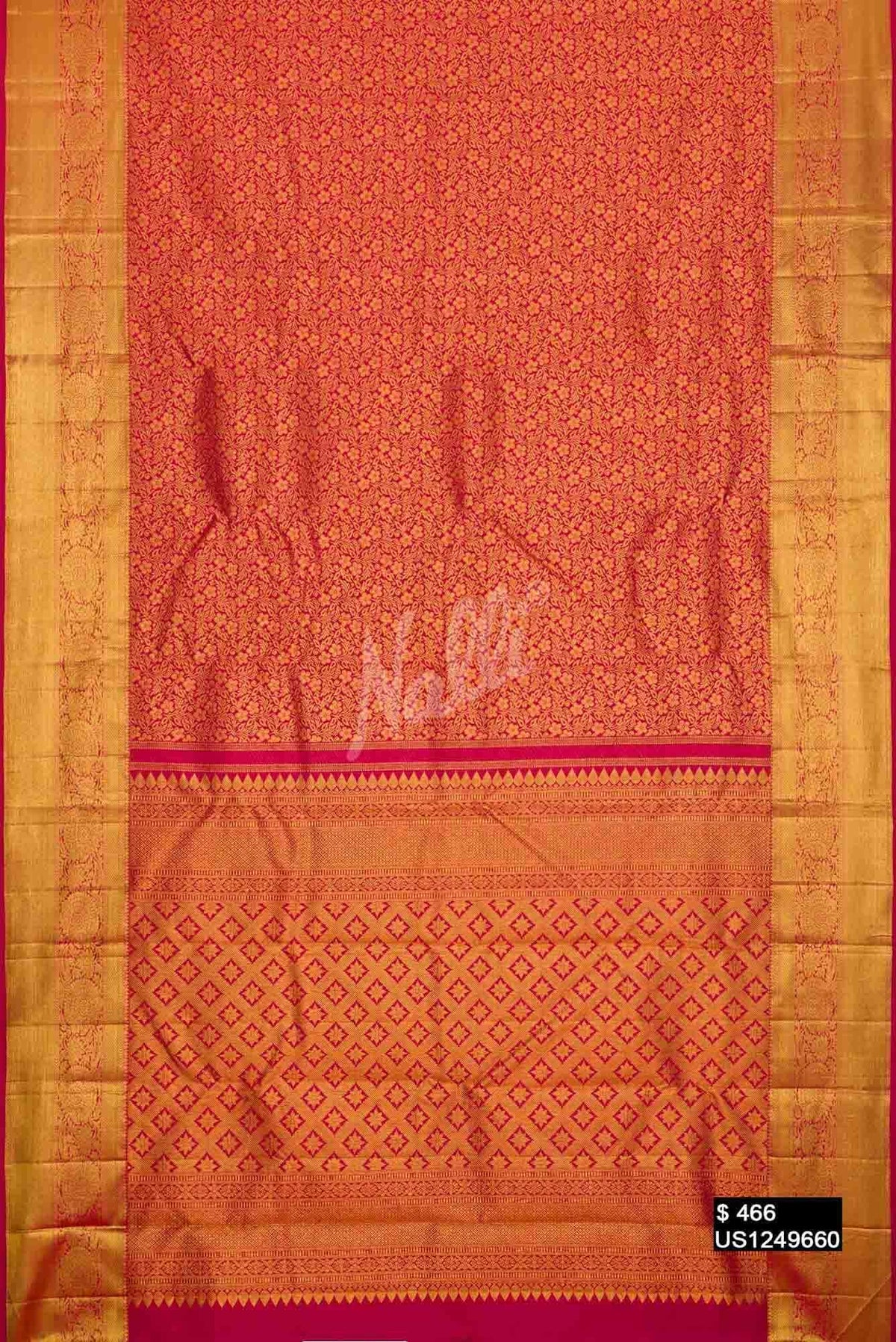 Pink Kanchipuram Silk Saree
