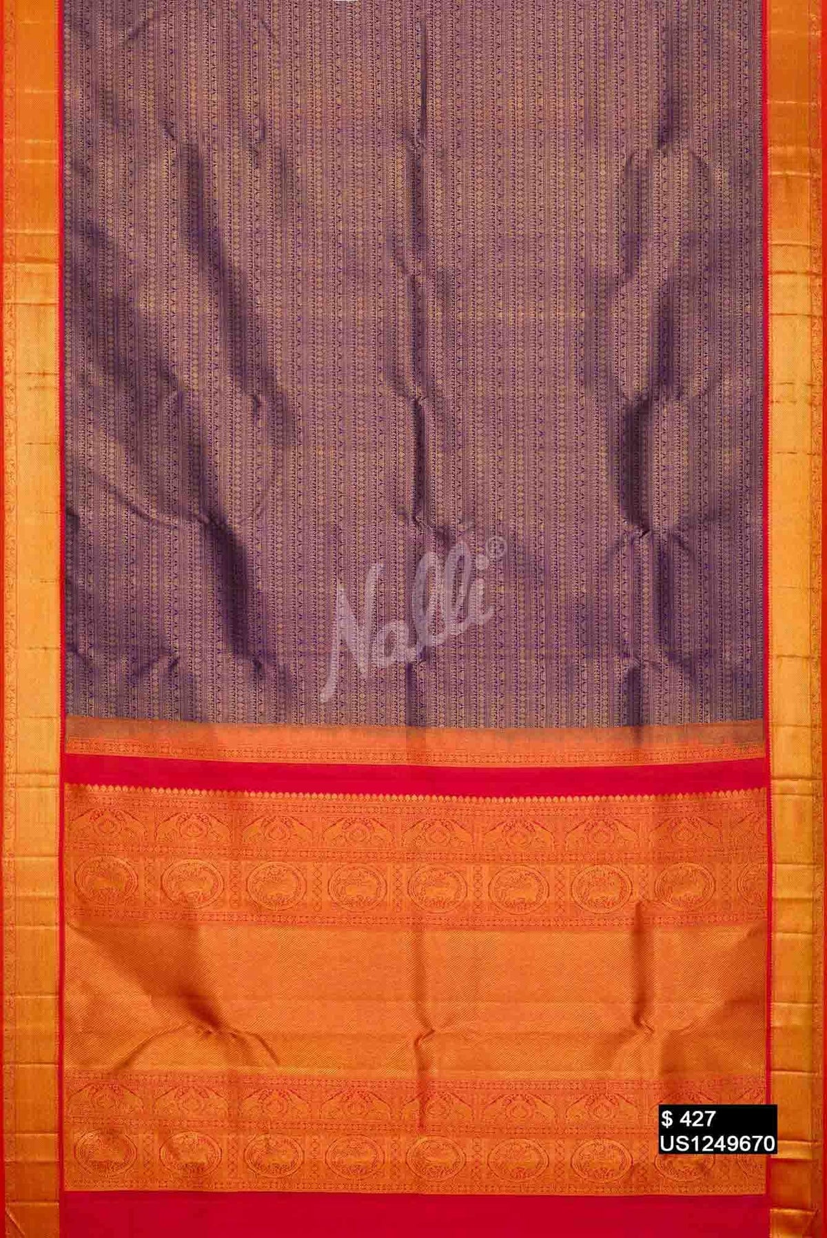 Navy Blue Kanchipuram Silk Saree