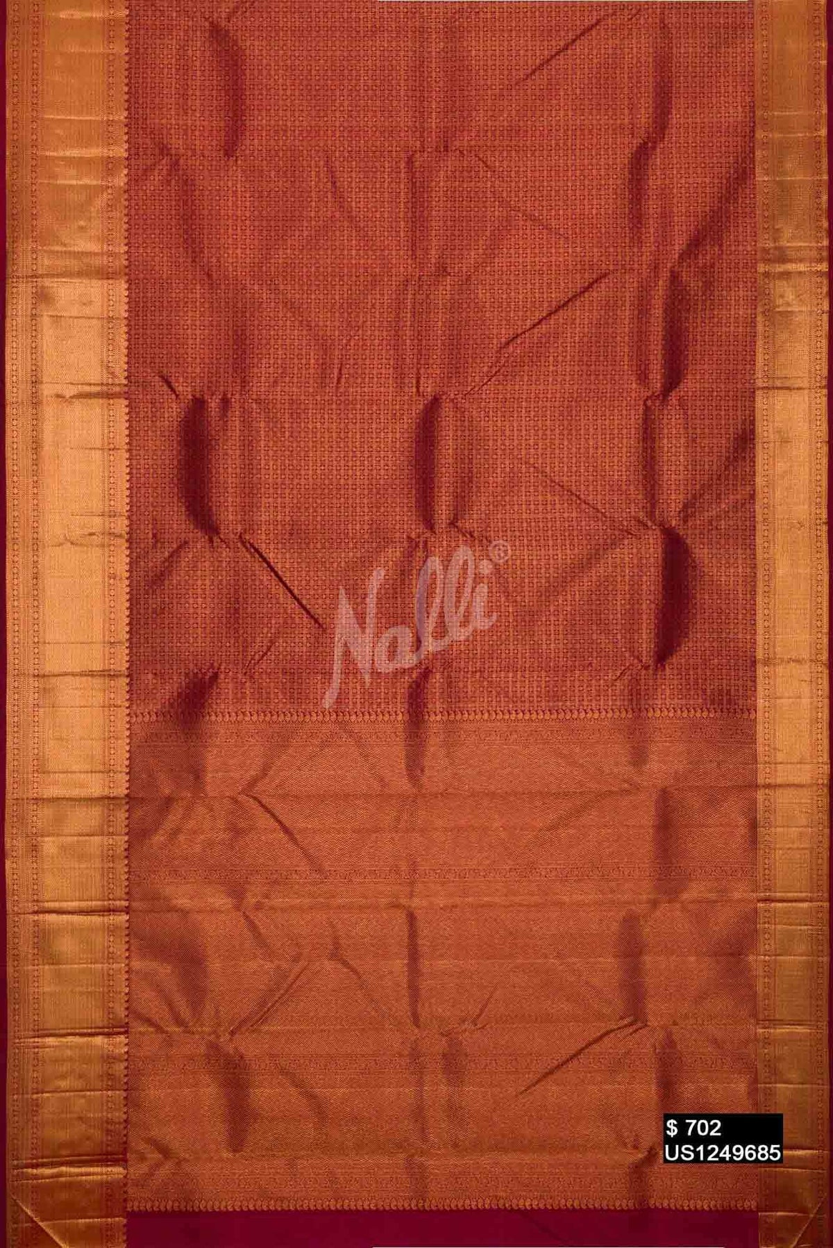 Maroon Kanchipuram Silk Saree