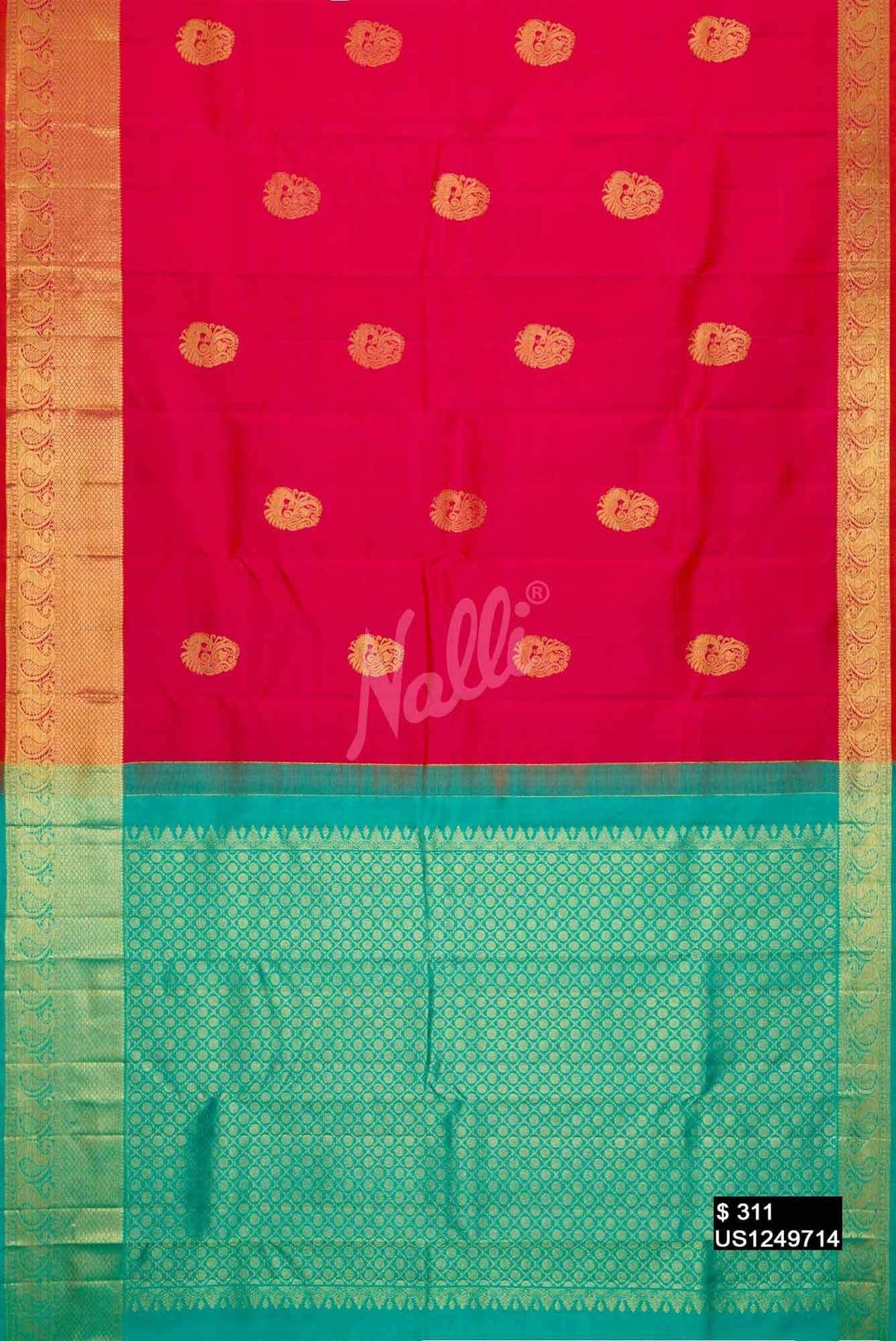 Pink Kanchipuram Silk Saree