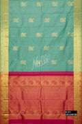 Sea Green Kanchipuram Silk Saree