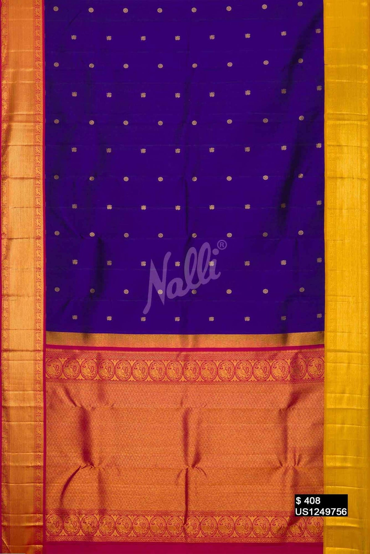 Royal Blue Kanchipuram Silk Saree
