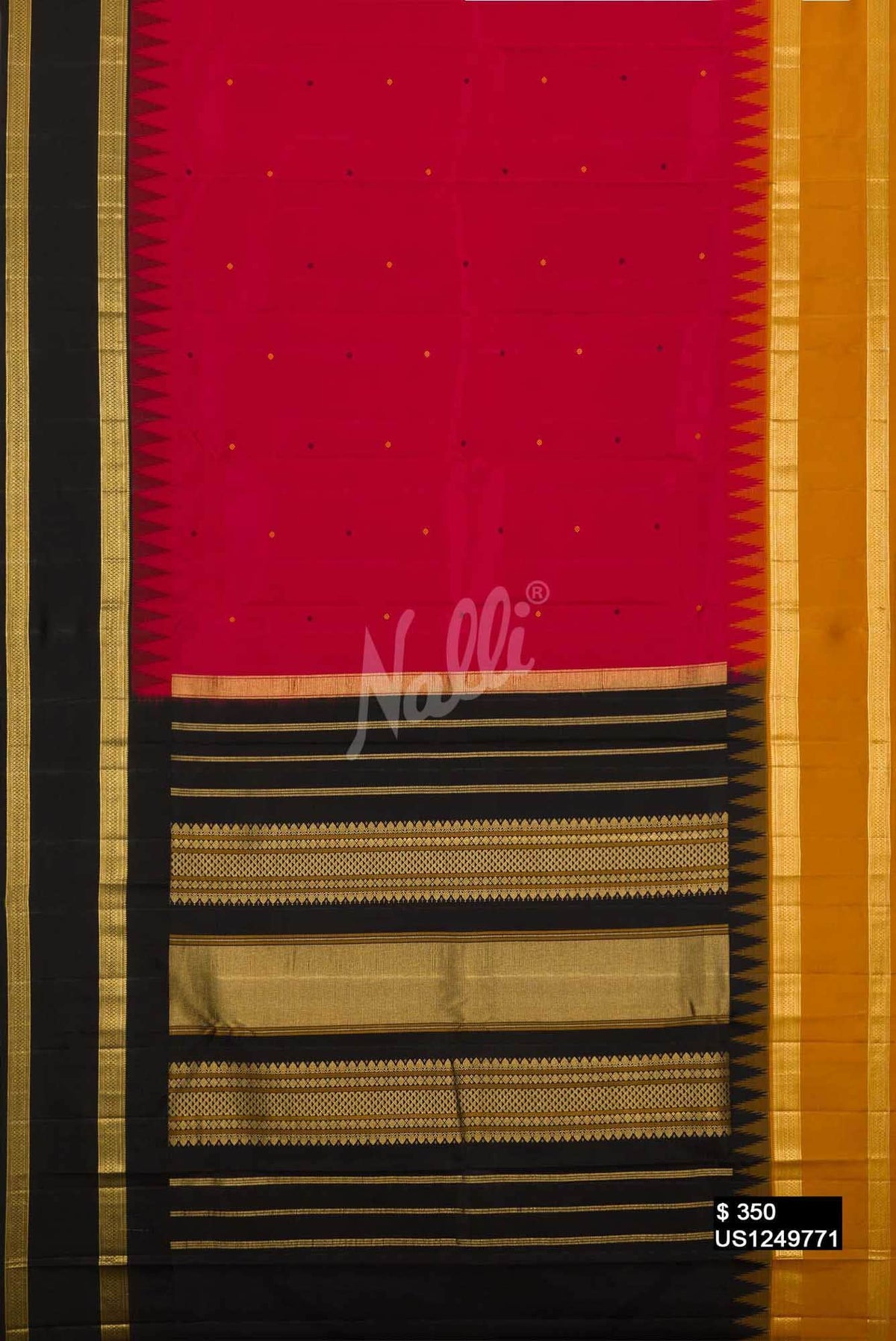 Maroon Kanchipuram Silk Saree