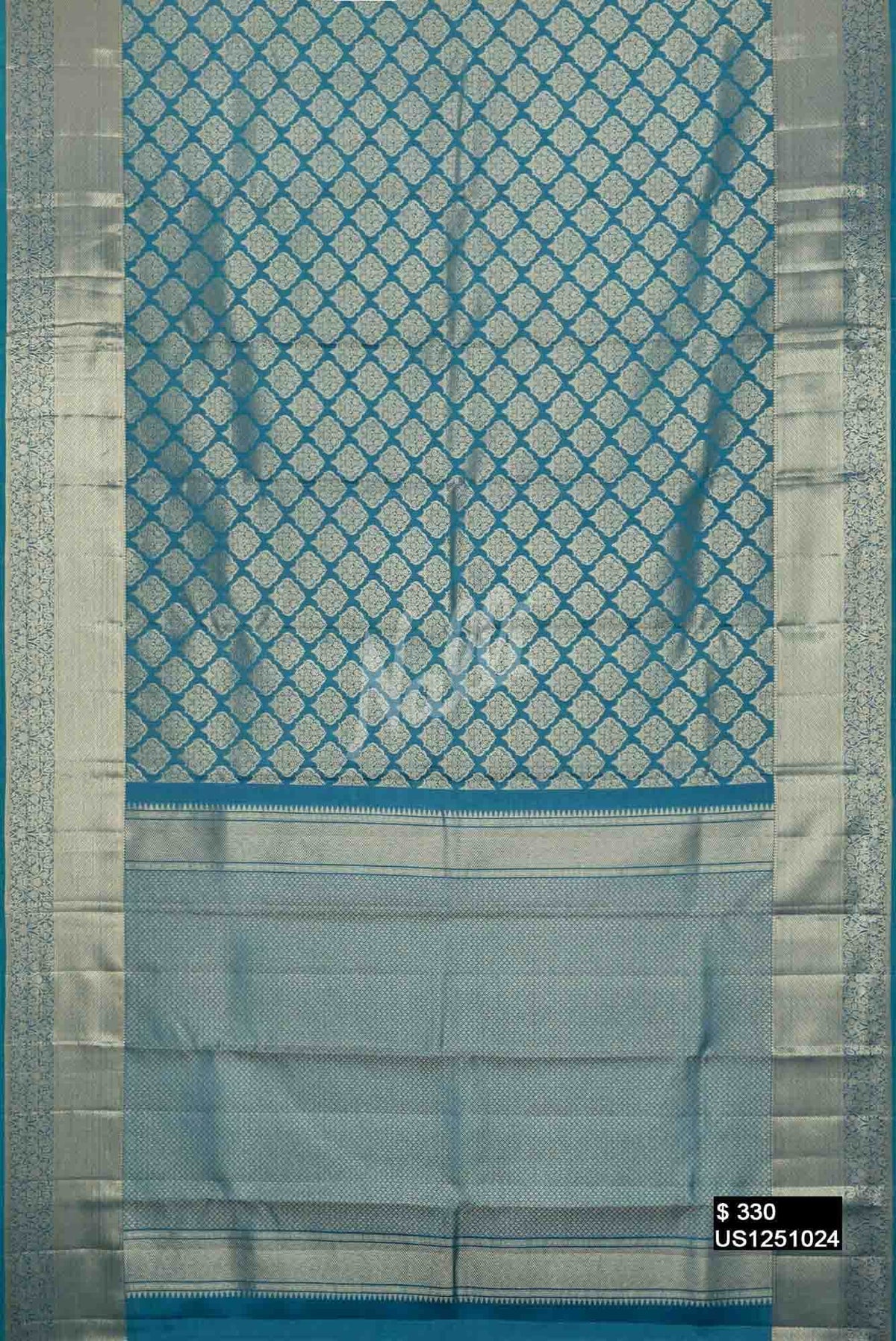 Maya Blue Kanchipuram Silk Saree