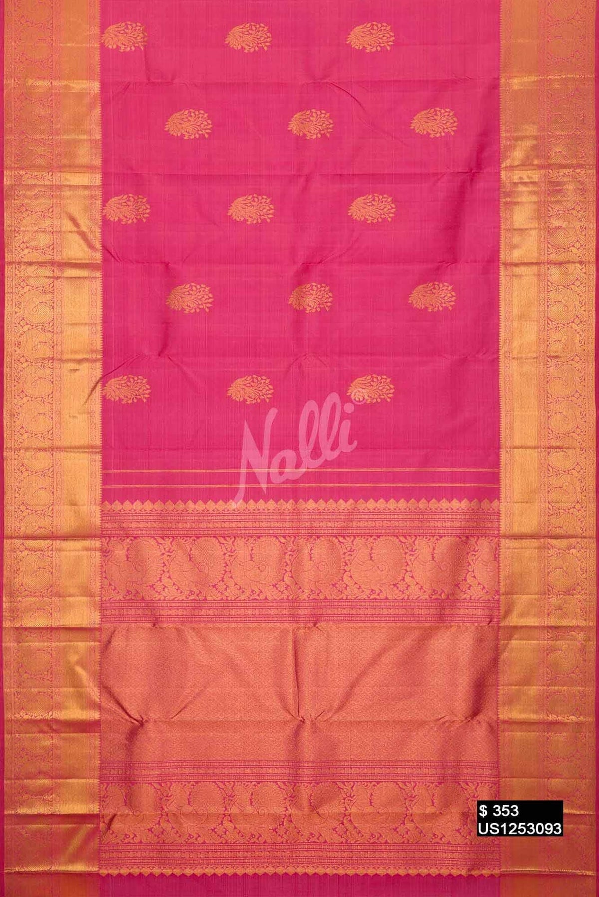 Pink Kanchipuram Silk Saree