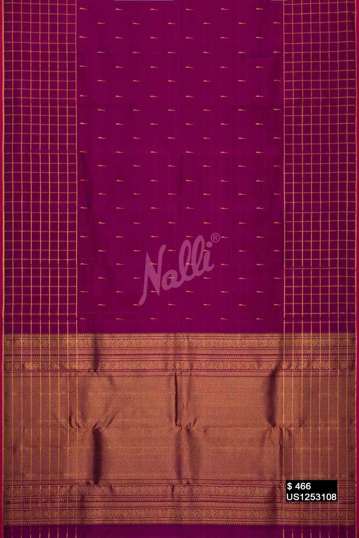 Purple Kanchipuram Silk Saree