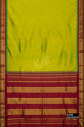 Parrot Green Kanchipuram Silk Saree