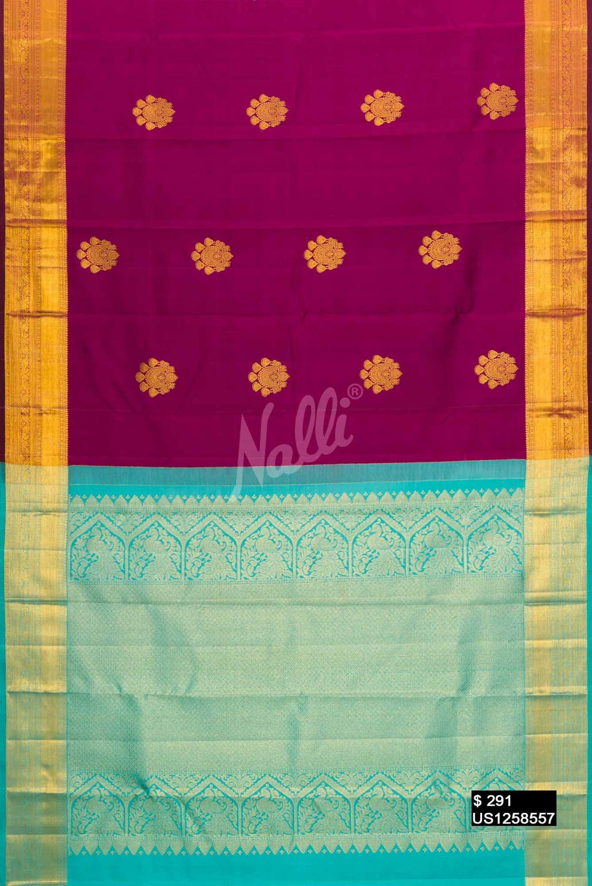 Magenta Kanchipuram Silk Saree