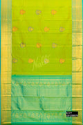 Parrot Green Kanchipuram Silk Saree