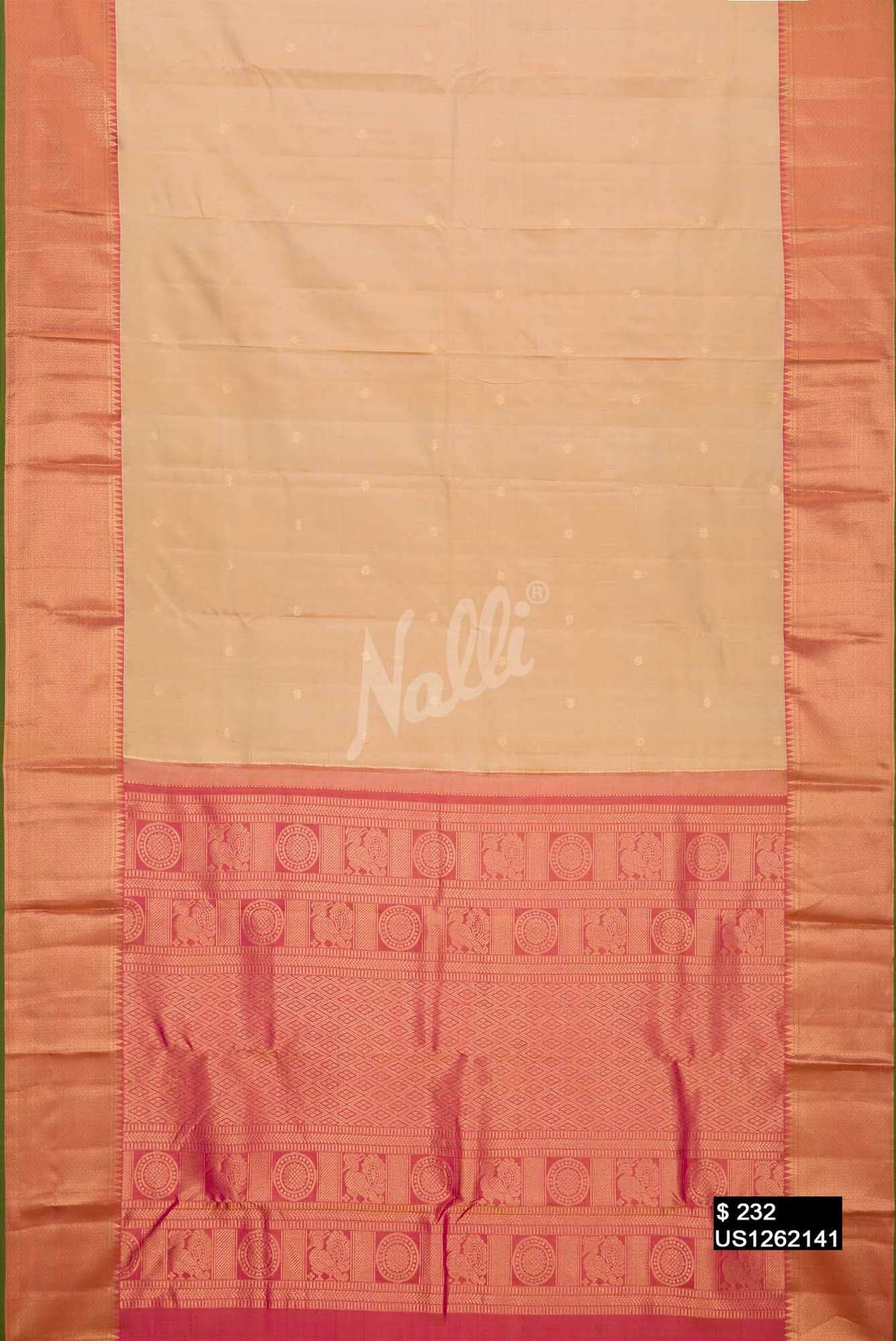Sandal Kanchipuram Silk Saree