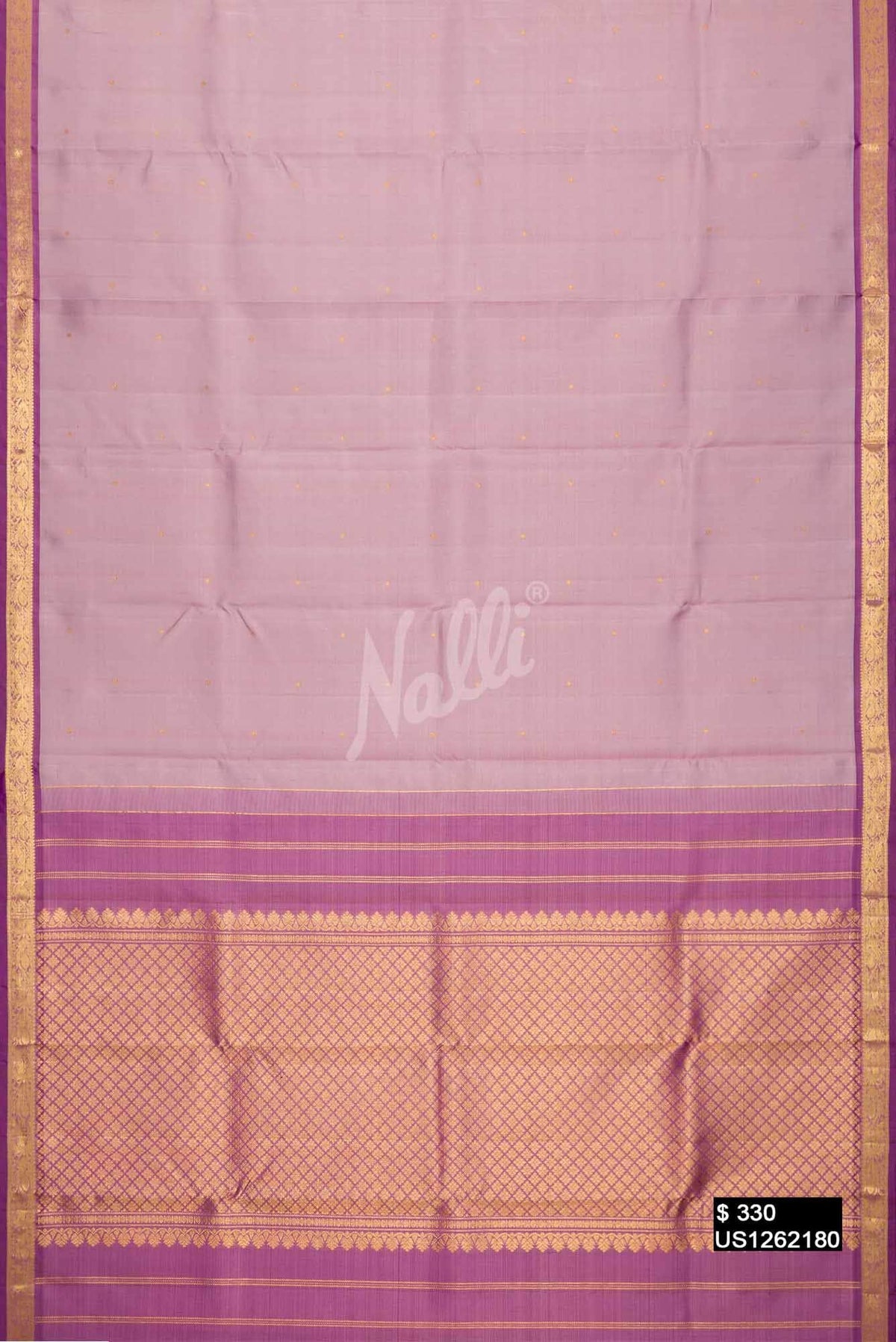 Rose Gold Kanchipuram Silk Saree