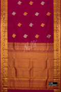 Maroon Kanchipuram Silk Saree