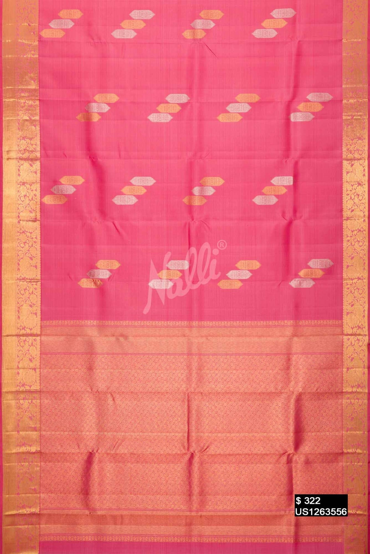Pink Kanchipuram Silk Saree