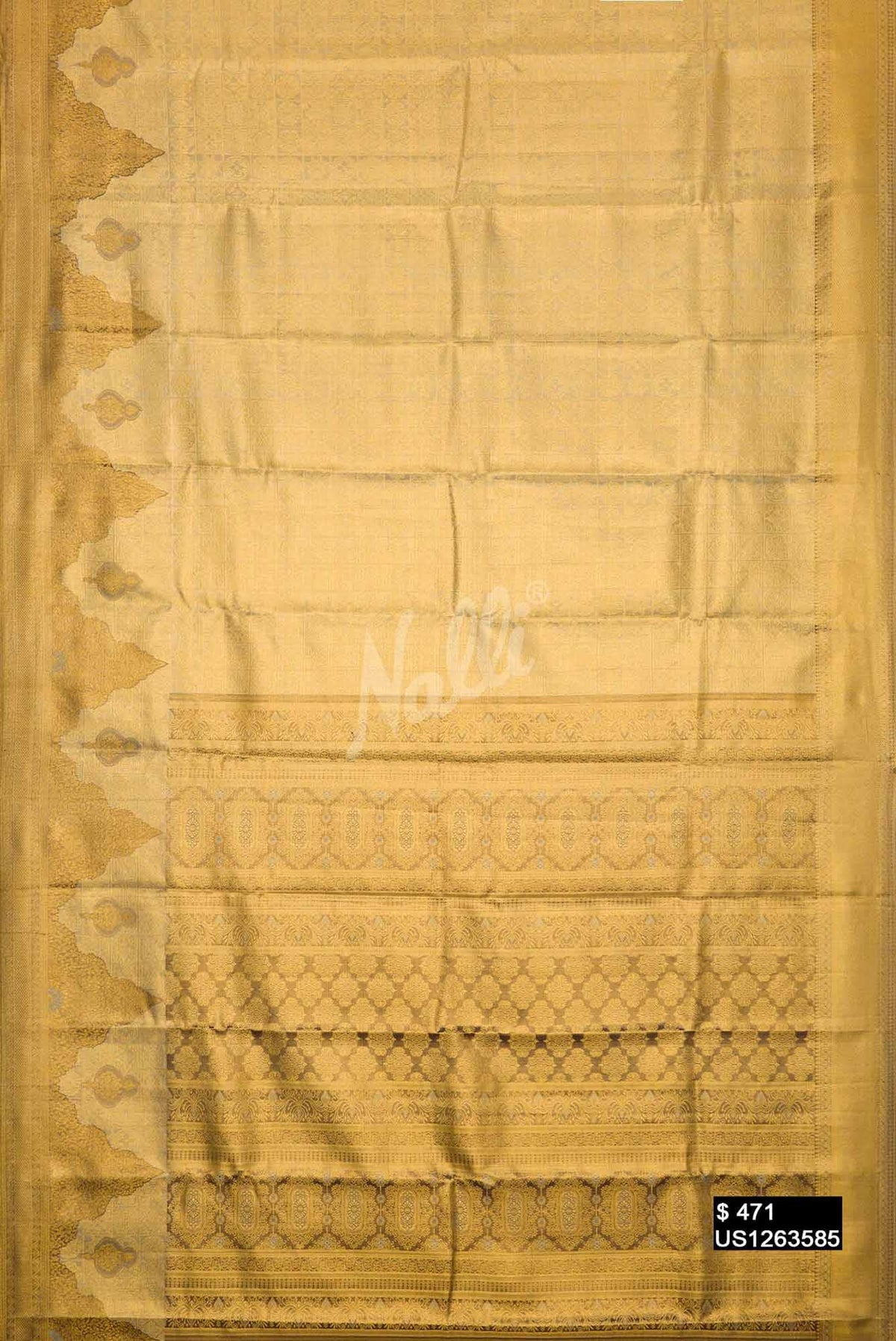 Gold Kanchipuram Tissue Silk Saree